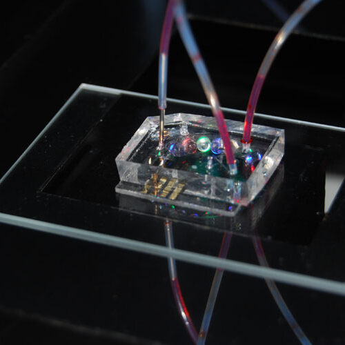 Nano pore-sensing machine on a glass dish